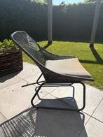 Laos loungestoel buiten antraciet, Tuin en Terras, Tuinstoelen, Ophalen, Gebruikt, Wicker