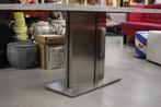 Ideale eettafel / bureau rvs grijs melamine 180 x 100 cm., Ophalen, Zo goed als nieuw, Metaal, Eén