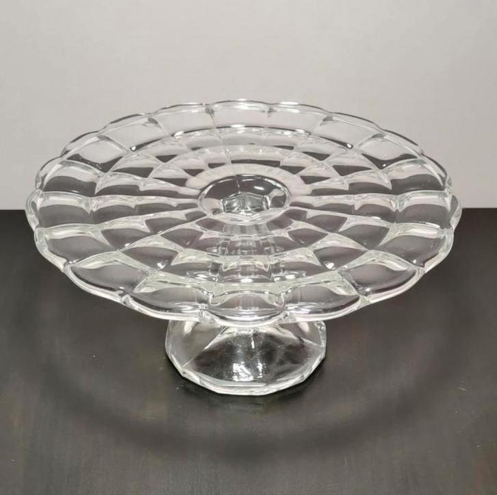 Art-déco taartschaal, Antiek en Kunst, Antiek | Glas en Kristal, Ophalen of Verzenden