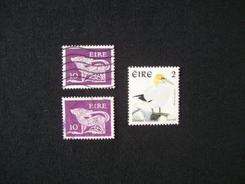 3 Ierse postzegels - Ierland - 2x gestempeld 1x postfris     beschikbaar voor biedingen