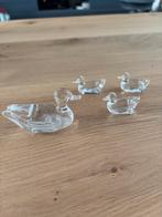 Glazen Moeder Eend met 3 Eendjes, Ophalen of Verzenden