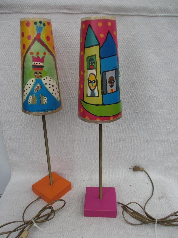 SET van twee TARASS & BOULBA unieke tafellampen, Huis en Inrichting, Lampen | Tafellampen, Zo goed als nieuw, Minder dan 50 cm