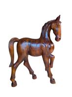 Zeer groot houten paard, decoratief houten paard, handgemaak, Antiek en Kunst, Ophalen