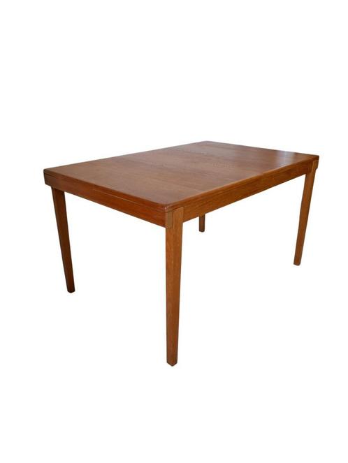 Vintage uitschuifbare eettafel jaren 60, Huis en Inrichting, Tafels | Eettafels, Gebruikt, 50 tot 100 cm, 150 tot 200 cm, Vijf personen of meer