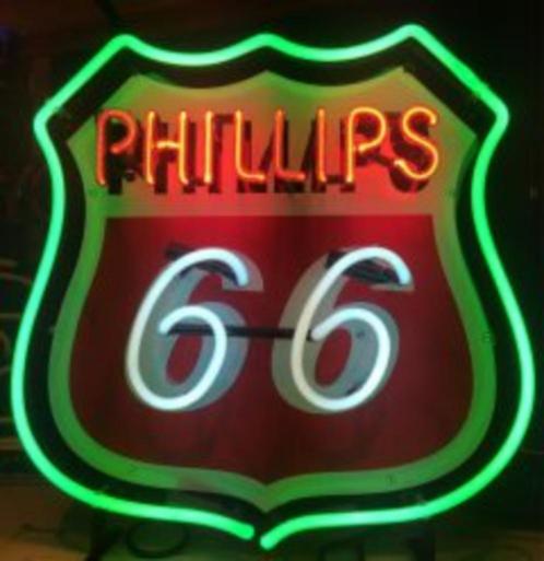 Phillips 66 neon en veel andere USA retro mancave decoratie, Verzamelen, Merken en Reclamevoorwerpen, Zo goed als nieuw, Lichtbak of (neon) lamp