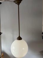 Grote Gipspen plafondlamp diameter 35 cm, Ophalen of Verzenden, Gebruikt, Glas, Art Deco