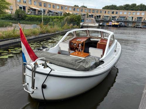 Polyester Cabin Sloep Vetus diesel, vaarklaar!, Watersport en Boten, Sloepen, Gebruikt, 10 tot 30 pk, 6 meter of meer, Binnenboordmotor