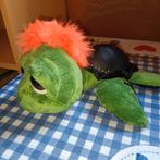 Suki Punk schildpad knuffel met leren schild en oranje haar, Ophalen of Verzenden