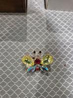 Vintage Uranium Broche - Nieuwstaat!, Overige materialen, 4 tot 7 cm, Met strass, Geel