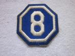 Embleem WWII US Army VIII Corps afm. 6 x 6 cm., Ophalen of Verzenden, Landmacht, Amerika, Embleem of Badge