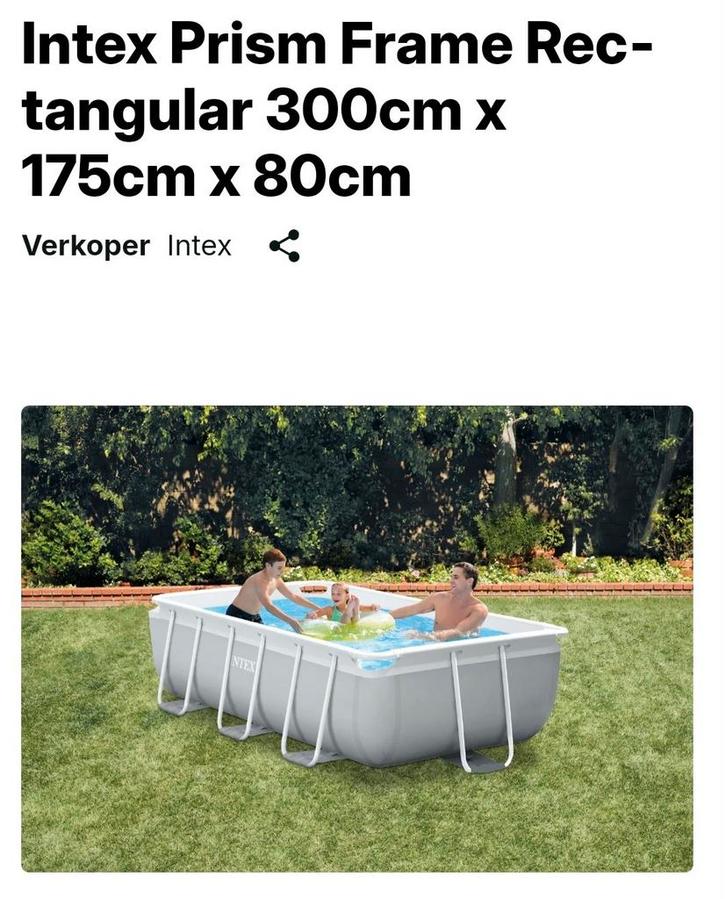 Zwembad met zandfilterpomp, Tuin en Terras, Zwembaden, Gebruikt, Opzetzwembad, Minder dan 80 cm, 200 tot 400 cm, 200 tot 300 cm
