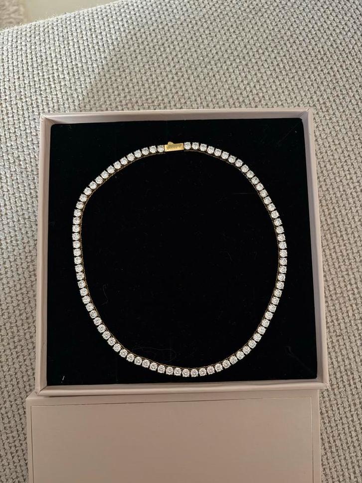 Josh v meis ketting met sierstenen goud tennisketting nieuw!, Sieraden, Tassen en Uiterlijk, Kettingen, Zo goed als nieuw, Goud