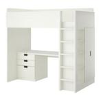 IKEA STUVA hoogslaper zonder bureau!, 90 cm, Eenpersoons, Wit, Hoogslaper