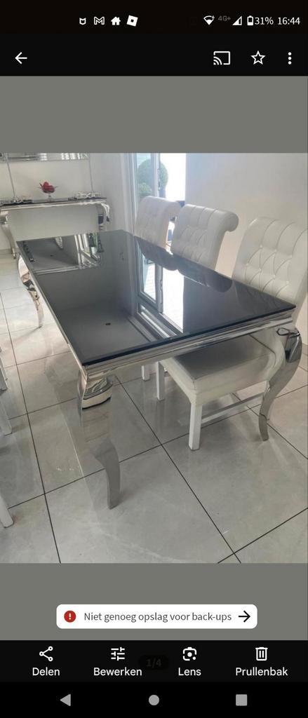 Luxe eettafel, Huis en Inrichting, Tafels | Eettafels, Zo goed als nieuw, 100 tot 150 cm, 150 tot 200 cm, Vijf personen of meer