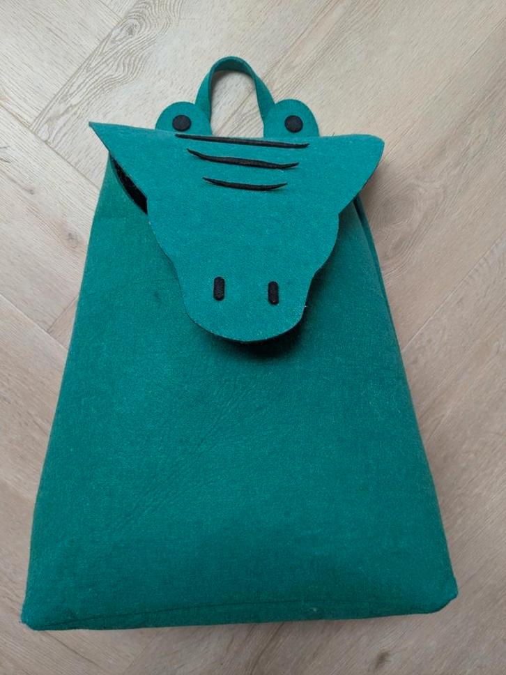 Leuke vilten opbergtas Krokodil, Kinderen en Baby's, Kinderkamer | Inrichting en Decoratie, Zo goed als nieuw, Ophalen of Verzenden
