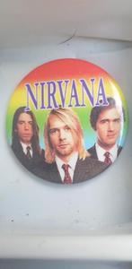 Nirvana Kurt Cobain Button Badge Pin 80s Rare Concert Grunge, Ophalen of Verzenden, Zo goed als nieuw, Overige typen