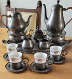 12 delig Tinnen koffie- en theeservies Gelria, Antiek en Kunst, Ophalen of Verzenden
