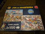 Jan van Haasteren 2x 1000 stukjes, Hobby en Vrije tijd, Denksport en Puzzels, Ophalen, 500 t/m 1500 stukjes, Zo goed als nieuw