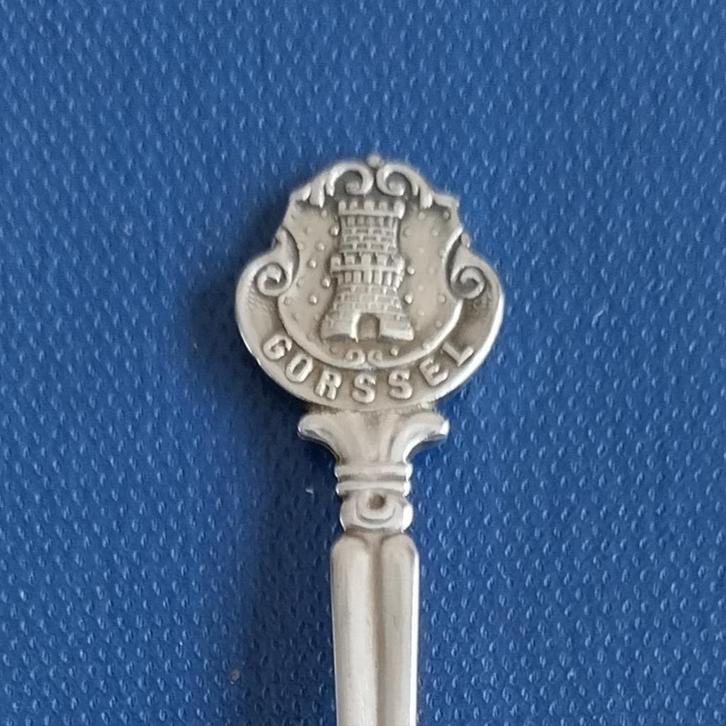 verzilverd lepeltje wapen Gorssel (posthoorn), Antiek en Kunst, Antiek | Bestek, Ophalen of Verzenden