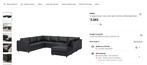 6-seater corner sofa IKEA VIMLE, Ophalen, 250 tot 300 cm, Hoekbank, Zo goed als nieuw