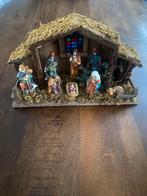 Kerststal met vaste beeldjes, Antiek en Kunst, Ophalen of Verzenden