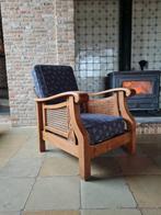 Eiken antieke rokersstoel/Vintage rookstoel authentiek rotan, Huis en Inrichting, Fauteuils, Ophalen of Verzenden, Gebruikt