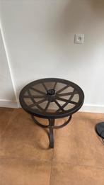Vintage karrewiel salontafel, Ophalen, 50 tot 100 cm, 50 tot 75 cm, Rond