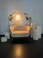 Velvet schelp bankje te koop., Huis en Inrichting, Ophalen, 150 tot 200 cm, Tweepersoons, 75 tot 100 cm