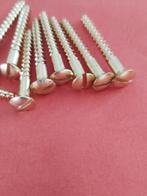 100 st Messing houtschroeven LENSKOP 3,5 X 16 mm hobby, Ophalen of Verzenden, Nieuw, 250 cm of meer, Balken