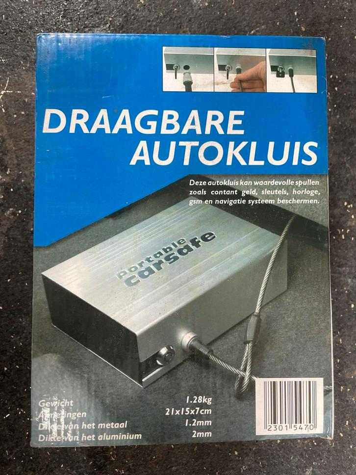 Draagbare Autokluis - Portable Car Safe, Auto diversen, Anti-diefstal, Nieuw, Ophalen of Verzenden