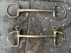 Kimblewick stang en ongebroken D-trens 16,5 goud, Dieren en Toebehoren, Ophalen of Verzenden, Zo goed als nieuw, Dressuur