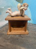 Klein massief eiken houten stoofje, Antiek en Kunst, Ophalen of Verzenden