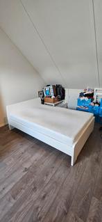 Bed 200x140 twijfelaar, Ophalen, Gebruikt, Wit, 140 cm