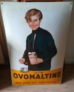 Emaille reclamebord ovomaltine, Ophalen, Zo goed als nieuw, Reclamebord