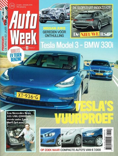 Autoweek 2019 nr. 34 (o.a. BMW 330i & Tesla Model 3), Boeken, Auto's | Folders en Tijdschriften, Gelezen, Algemeen, Verzenden