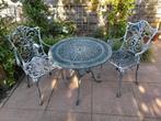 zeer mooi gietijzer bistro set alleen nog spuiten, Tuin en Terras, Tuinsets en Loungesets, Ophalen of Verzenden, Gebruikt, Overige materialen