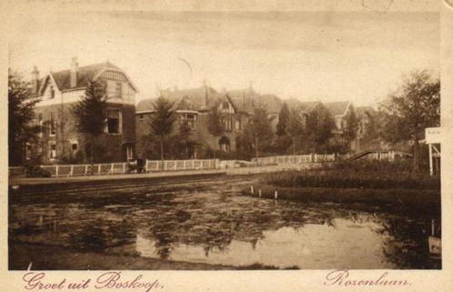 Groet uit Boskoop, Rozenlaan - A1572 - ongelopen, Verzamelen, Ansichtkaarten | Nederland, Ongelopen, Zuid-Holland, 1920 tot 1940
