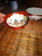 Vintage Chinees porseleinen schaaltjes, Gebruikt, Porselein of Keramiek, Schaal, Rond