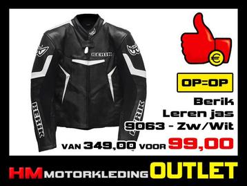 Leren motorjas Berik 9063 Zwart-Wit - MEN 48 beschikbaar voor biedingen