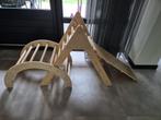 Houten klimrek / Pikler driehoek met glijbaan en boog, Ophalen, Zo goed als nieuw, Glijbaan, Aanbouwonderdeel