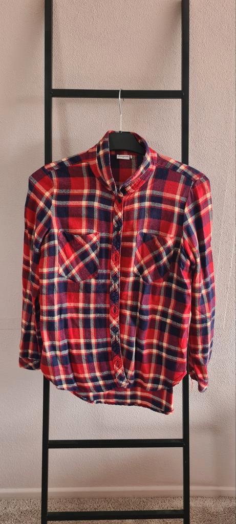 Houthakkersblouse rood/crème/blauw (Only maat 36), Kleding | Dames, Blouses en Tunieken, Zo goed als nieuw, Maat 36 (S), Rood