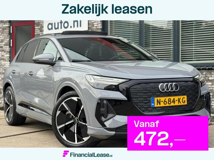 Audi Q4 e-tron 40 S-LINE Competition 77kWh PANORAMADAK l SON, Auto's, Audi, Bedrijf, Lease, Financial lease, Q4 e-tron, ABS, Achteruitrijcamera