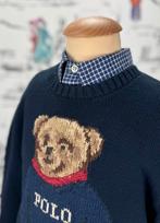 Ralph Lauren navy trui met beer maat 10-12, Verzenden, Trui of Vest, Zo goed als nieuw, Ralph Lauren