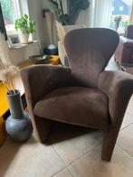 Leolux bruin suede  design stoel fauteuil Elst (U), Ophalen, Gebruikt, Minder dan 75 cm, Stof