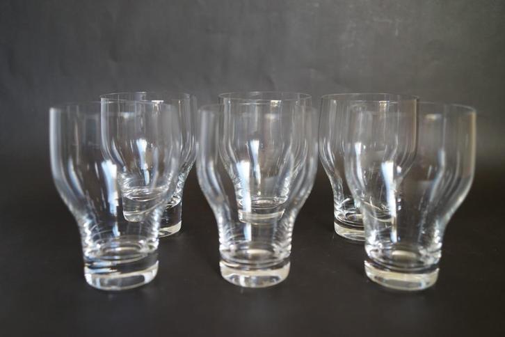 6x kristal water bierglas Rosenthal Lotus Wiinblad Latham, Huis en Inrichting, Keuken | Servies, Gebruikt, Glas of Glazen, Overige stijlen