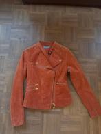Ibana Suède Leren Jas Maat 34 Xs, Oranje, Ophalen of Verzenden, Zo goed als nieuw, Maat 34 (XS) of kleiner
