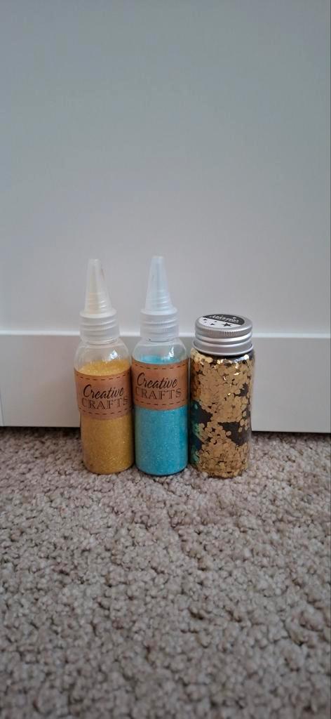 Glitter Set - Goud, Geel & Blauw, Nieuw!, Hobby en Vrije tijd, Knutselen, Nieuw, Materiaal, Ophalen of Verzenden