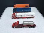 4 miniatuur vrachtwagens, Hobby en Vrije tijd, Modelauto's | 1:87, Ophalen of Verzenden, Gebruikt, Bus of Vrachtwagen, Overige merken