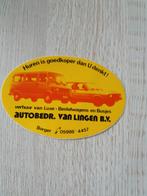 sticker Huren is goedkoper dan U denkt autobedr. van Lingen, Ophalen of Verzenden, Zo goed als nieuw, Bedrijf of Vereniging