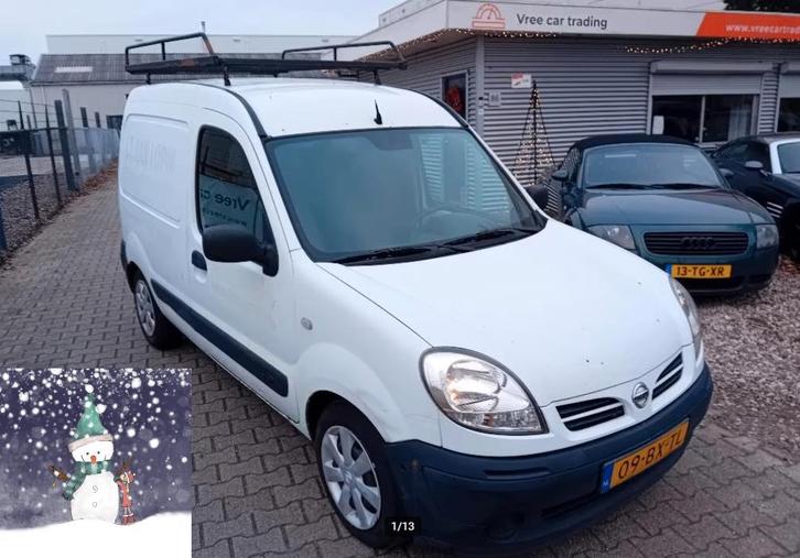 Nissan Kubistar 1.5 DCI 50KW BJ2006 NIEUWE APK! TREKHAAK, Auto's, Bestelauto's, Bedrijf, ABS, Airbags, Elektrische buitenspiegels